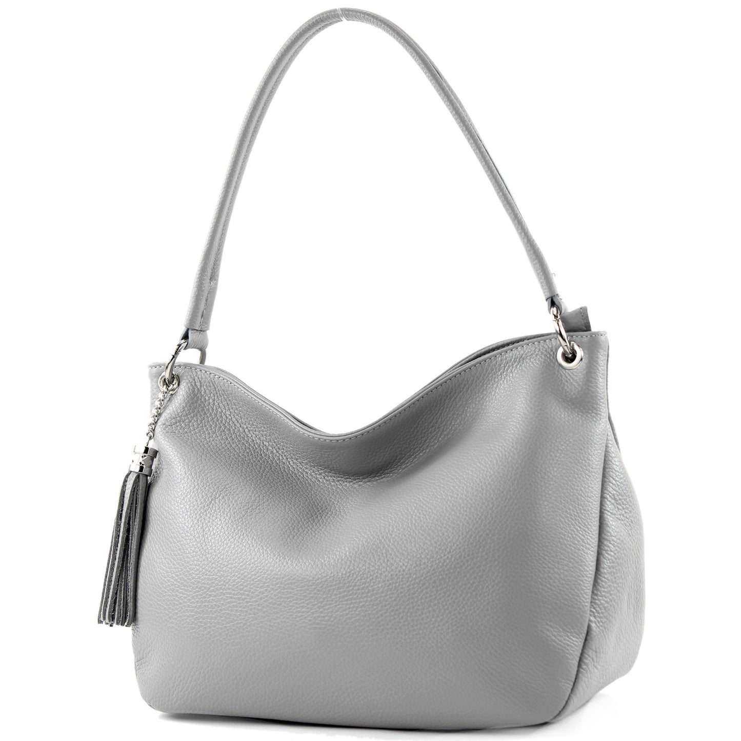 modamoda de - T154 - ital Schultertasche Umhängetasche aus Leder