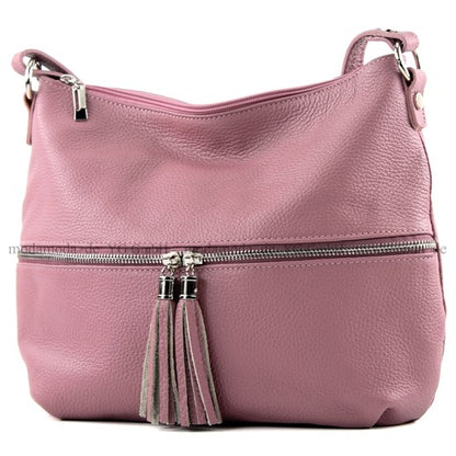 modamoda de T159 Damen Leder Umhängetasche Schultertasche Medium handmade in Italy