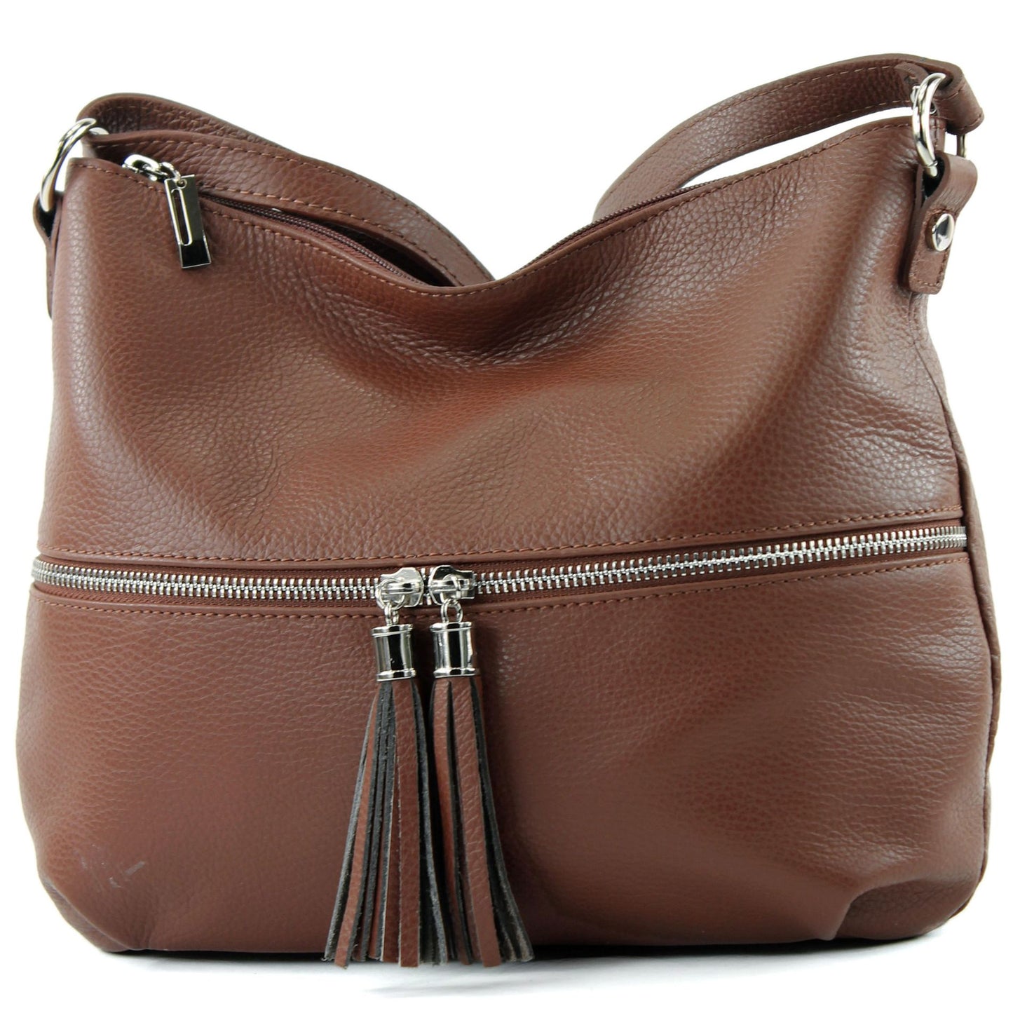 modamoda de T159 Damen Leder Umhängetasche Schultertasche Medium handmade in Italy
