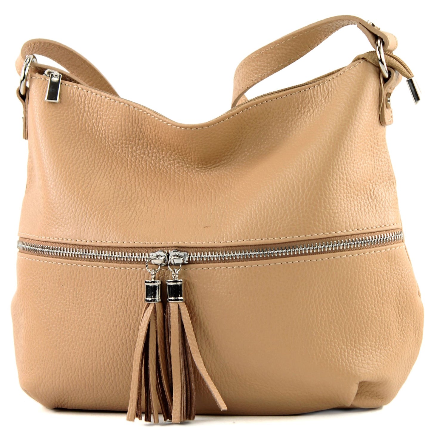modamoda de T159 Damen Leder Umhängetasche Schultertasche Medium handmade in Italy