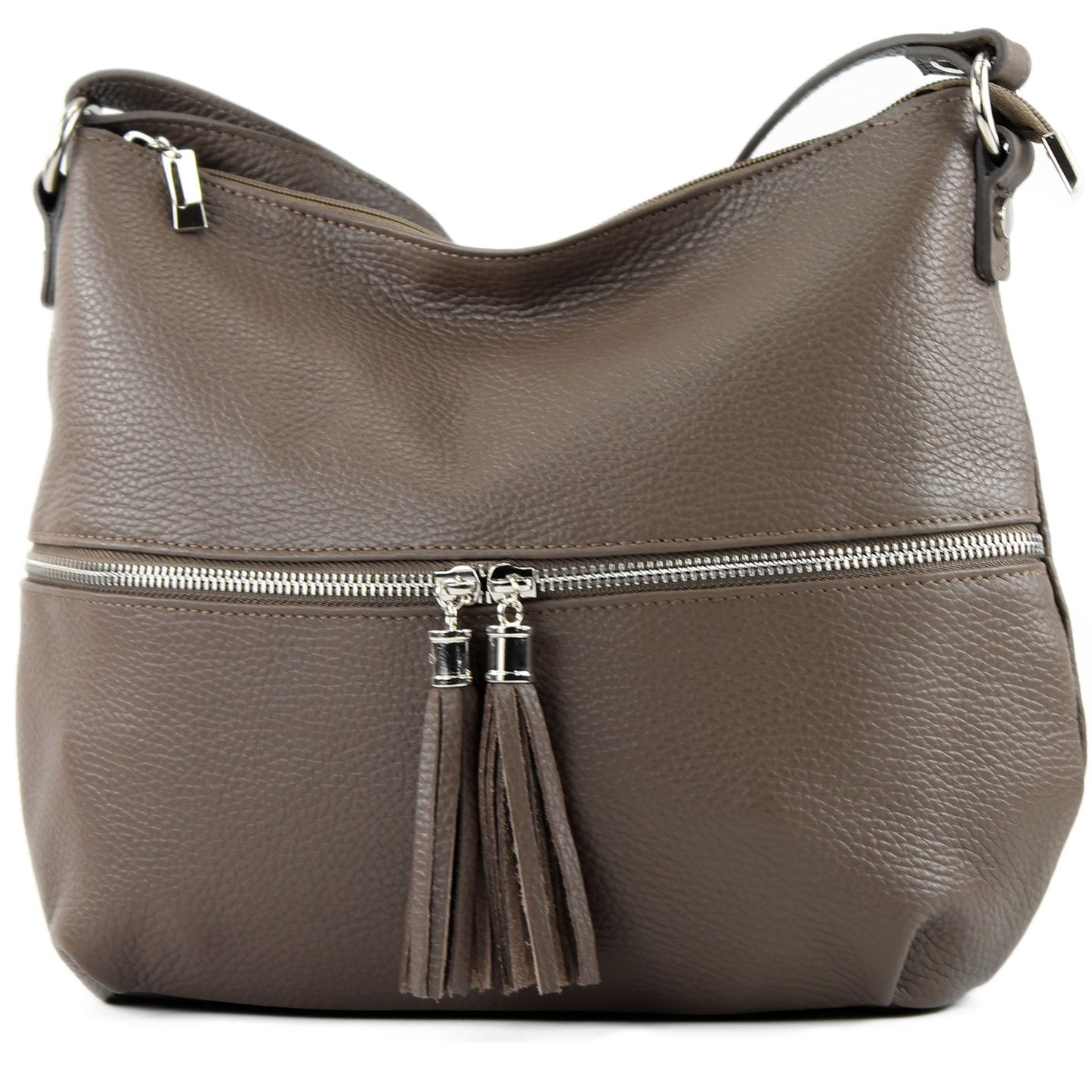 modamoda de T159 Damen Leder Umhängetasche Schultertasche Medium handmade in Italy