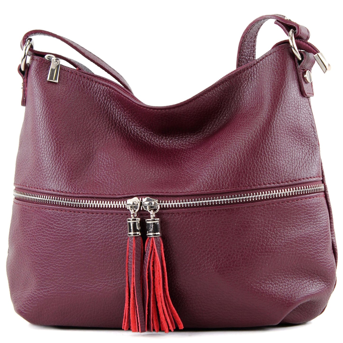 modamoda de T159 Damen Leder Umhängetasche Schultertasche Medium handmade in Italy