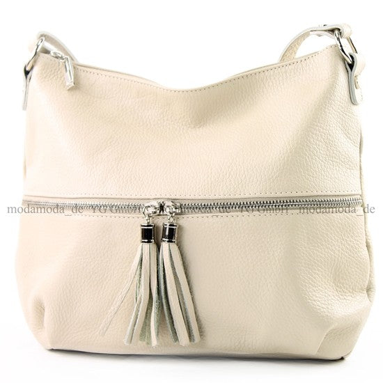 modamoda de T159 Damen Leder Umhängetasche Schultertasche Medium handmade in Italy