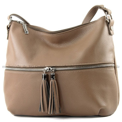modamoda de T159 Damen Leder Umhängetasche Schultertasche Medium handmade in Italy