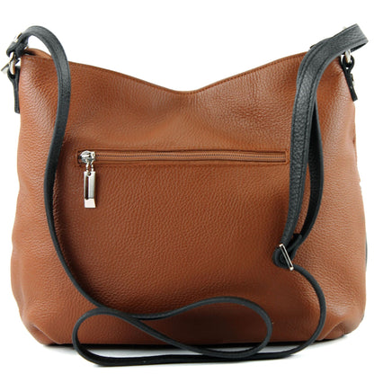 modamoda de T159 Damen Leder Umhängetasche Schultertasche Medium handmade in Italy