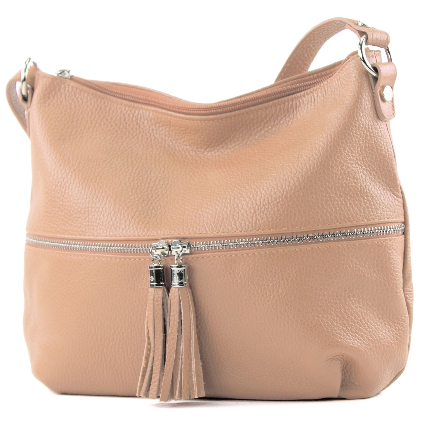 modamoda de T159 Damen Leder Umhängetasche Schultertasche Medium handmade in Italy
