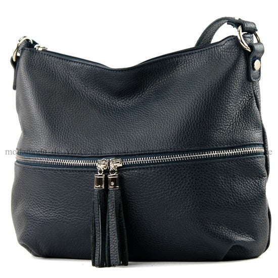 modamoda de T159 Damen Leder Umhängetasche Schultertasche Medium handmade in Italy