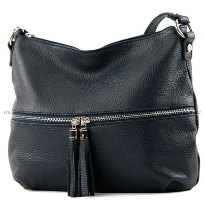 modamoda de T159 Damen Leder Umhängetasche Schultertasche Medium handmade in Italy