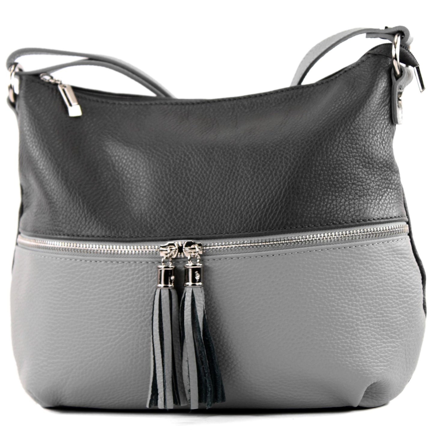 modamoda de T159 Damen Leder Umhängetasche Schultertasche Medium handmade in Italy