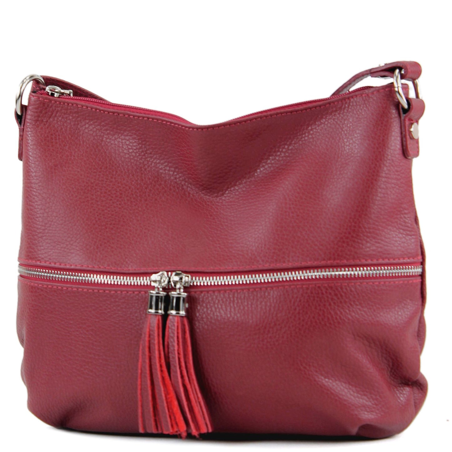 modamoda de T159 Damen Leder Umhängetasche Schultertasche Medium handmade in Italy