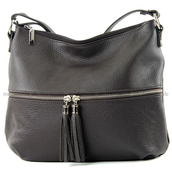 modamoda de T159 Damen Leder Umhängetasche Schultertasche Medium handmade in Italy