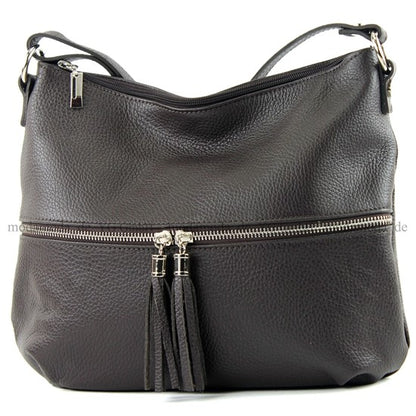modamoda de T159 Damen Leder Umhängetasche Schultertasche Medium handmade in Italy