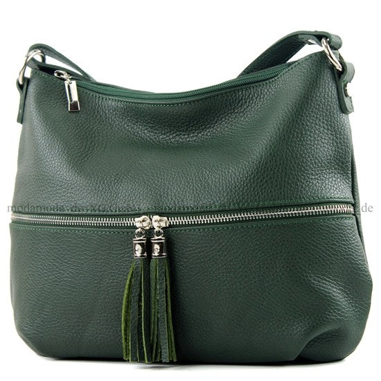 modamoda de T159 Damen Leder Umhängetasche Schultertasche Medium handmade in Italy