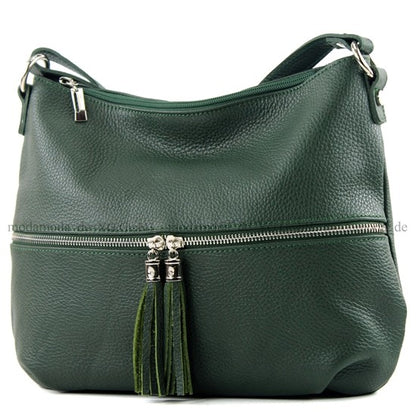 modamoda de T159 Damen Leder Umhängetasche Schultertasche Medium handmade in Italy