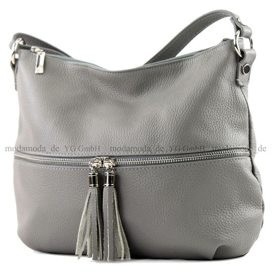 modamoda de T159 Damen Leder Umhängetasche Schultertasche Medium handmade in Italy
