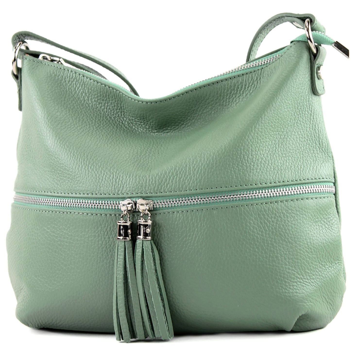 modamoda de T159 Damen Leder Umhängetasche Schultertasche Medium handmade in Italy