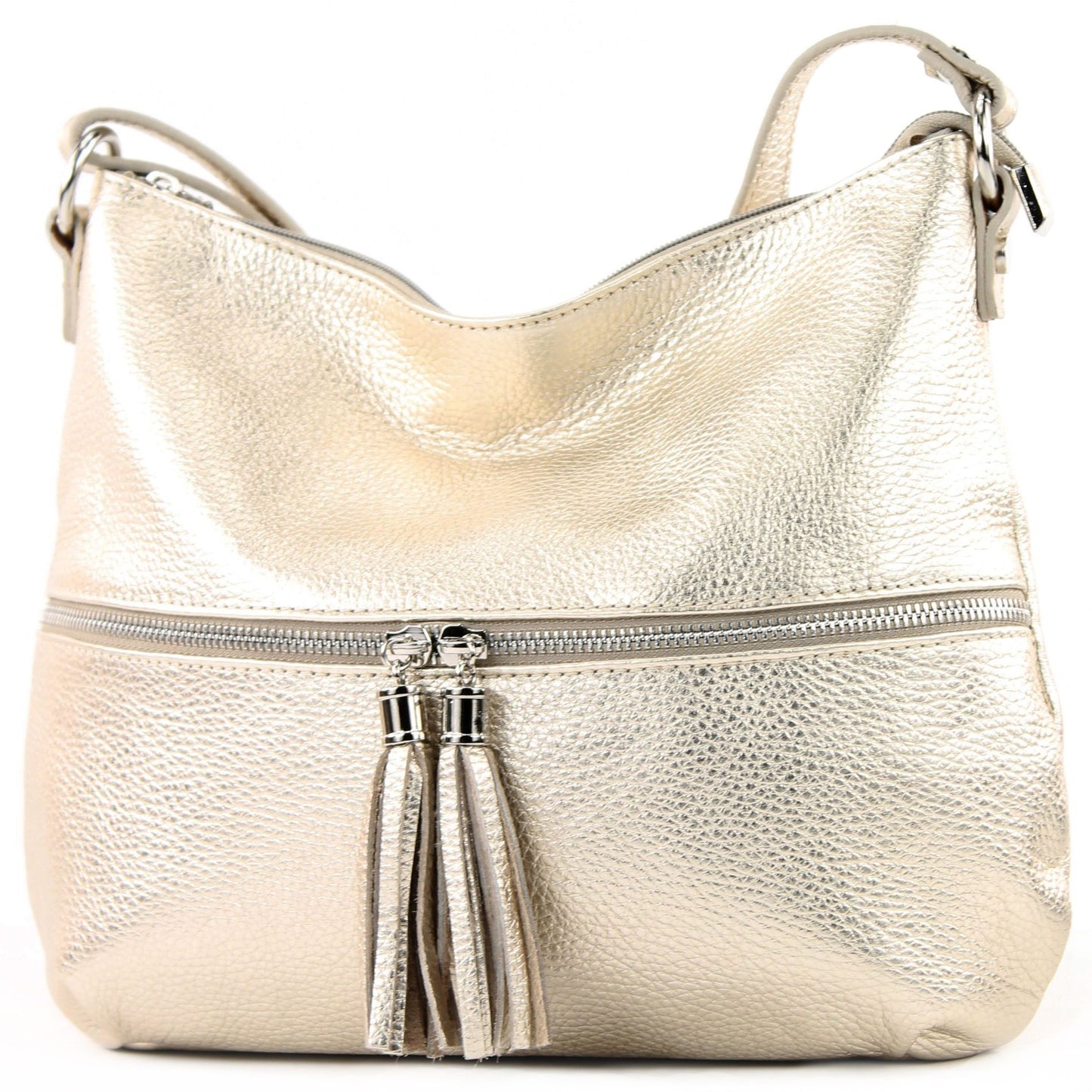 modamoda de T159 Damen Leder Umhängetasche Schultertasche Medium handmade in Italy