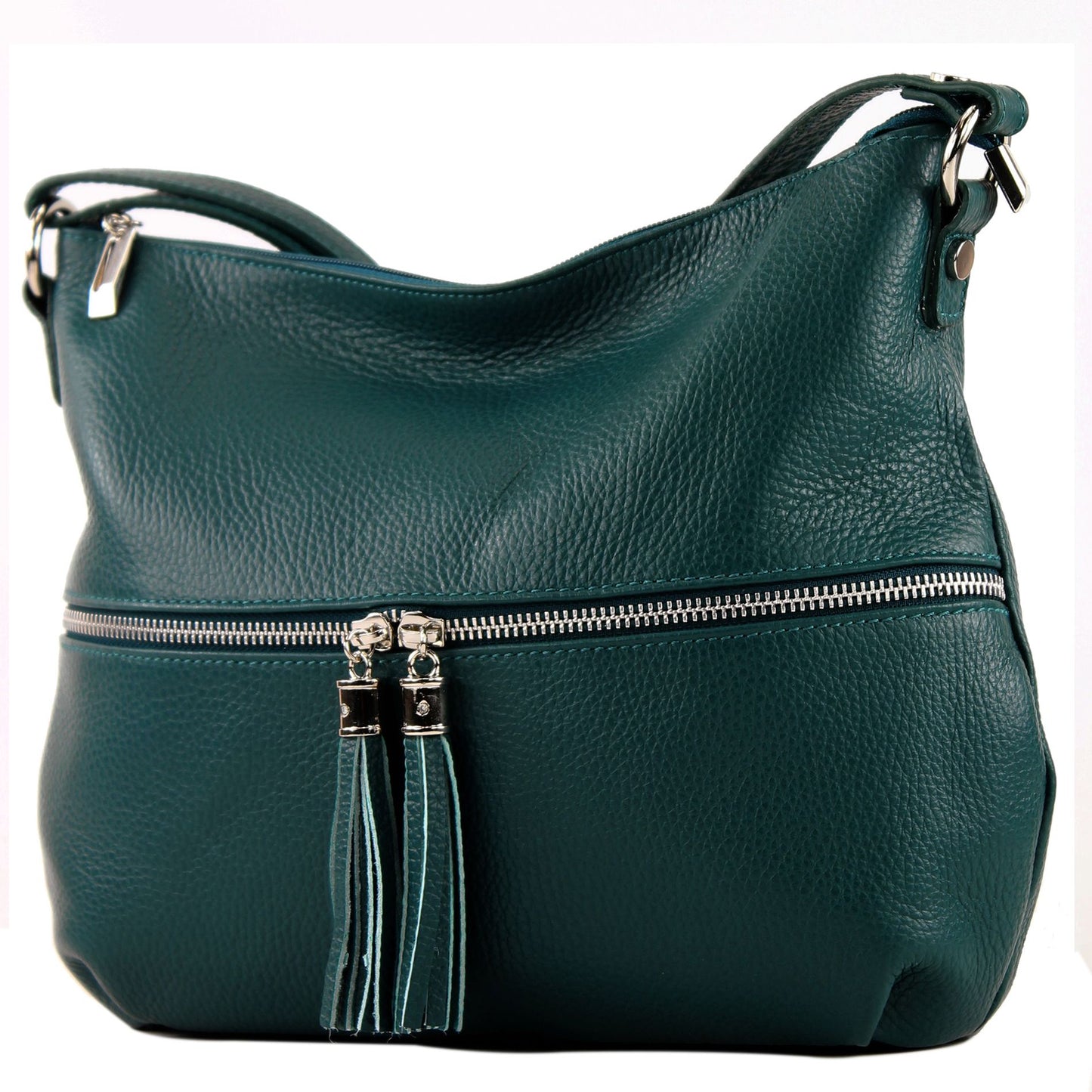 modamoda de T159 Damen Leder Umhängetasche Schultertasche Medium handmade in Italy