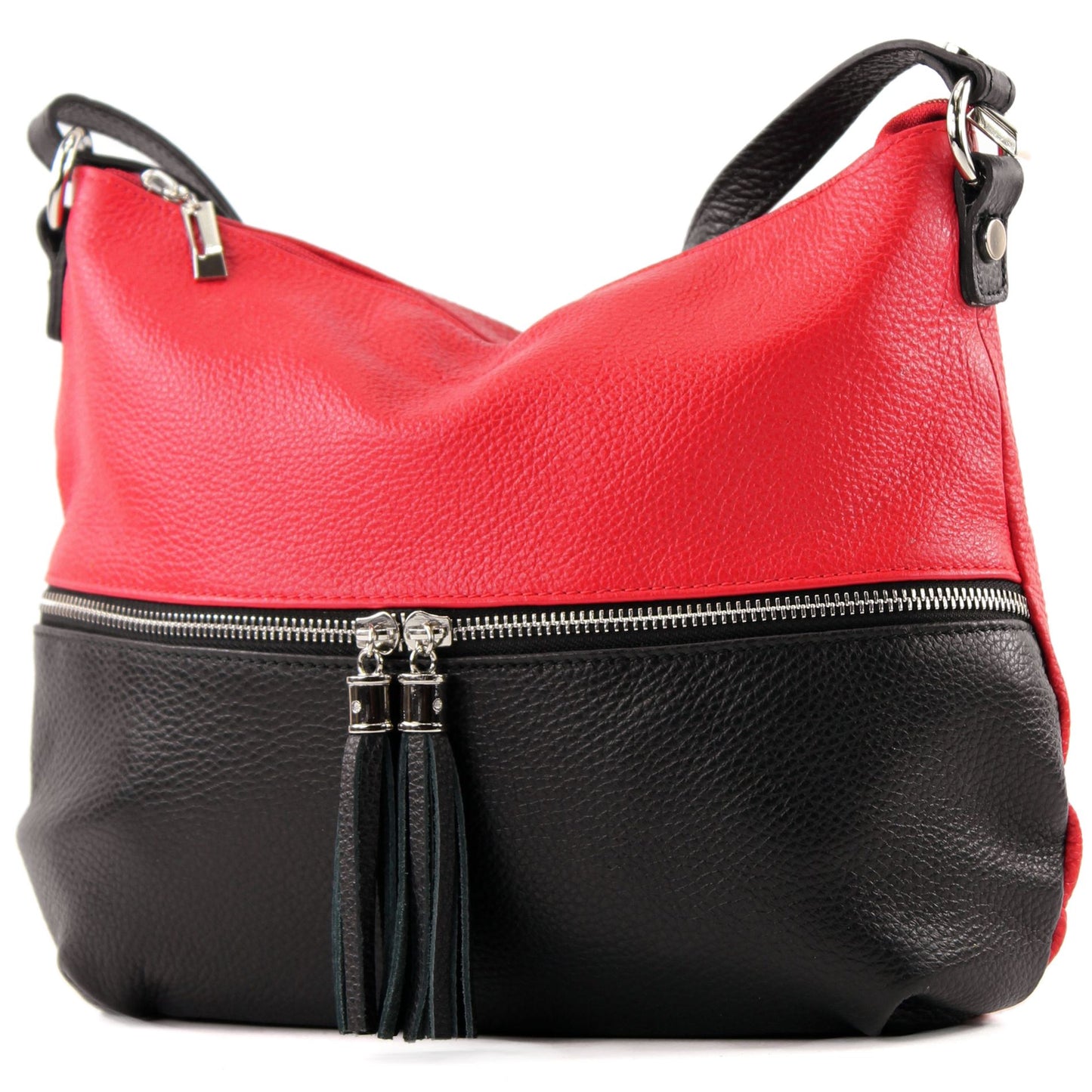 modamoda de T159 Damen Leder Umhängetasche Schultertasche Medium handmade in Italy