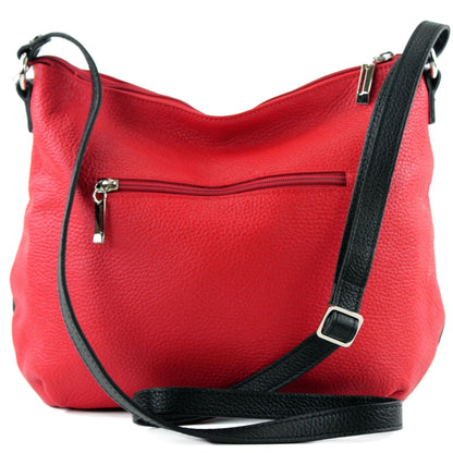 modamoda de T159 Damen Leder Umhängetasche Schultertasche Medium handmade in Italy