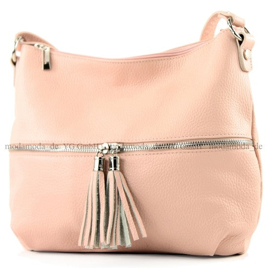 modamoda de T159 Damen Leder Umhängetasche Schultertasche Medium handmade in Italy