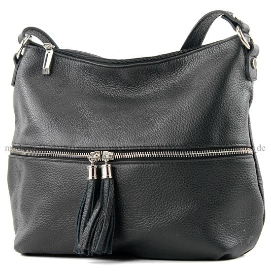modamoda de T159 Damen Leder Umhängetasche Schultertasche Medium handmade in Italy