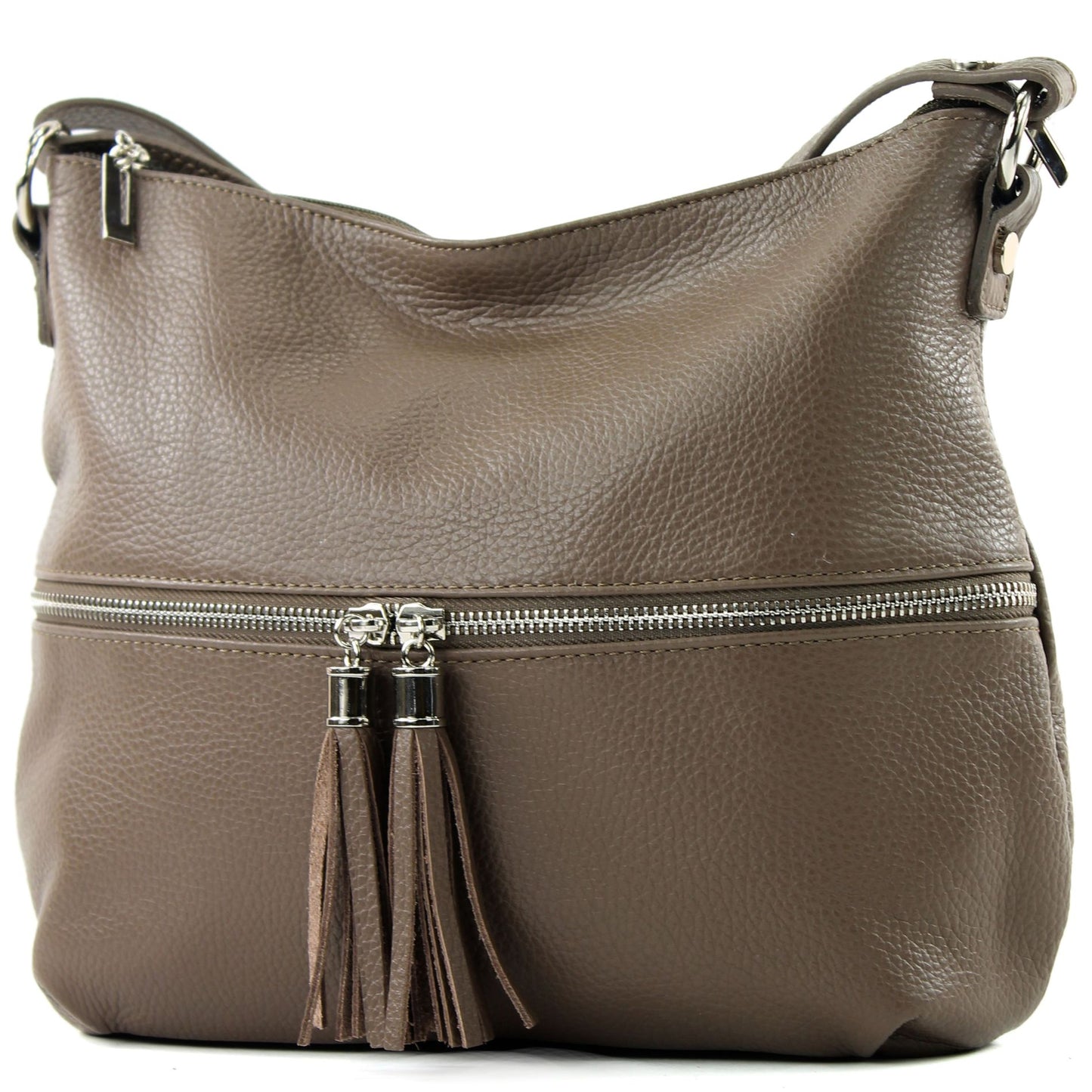 modamoda de T159 Damen Leder Umhängetasche Schultertasche Medium handmade in Italy