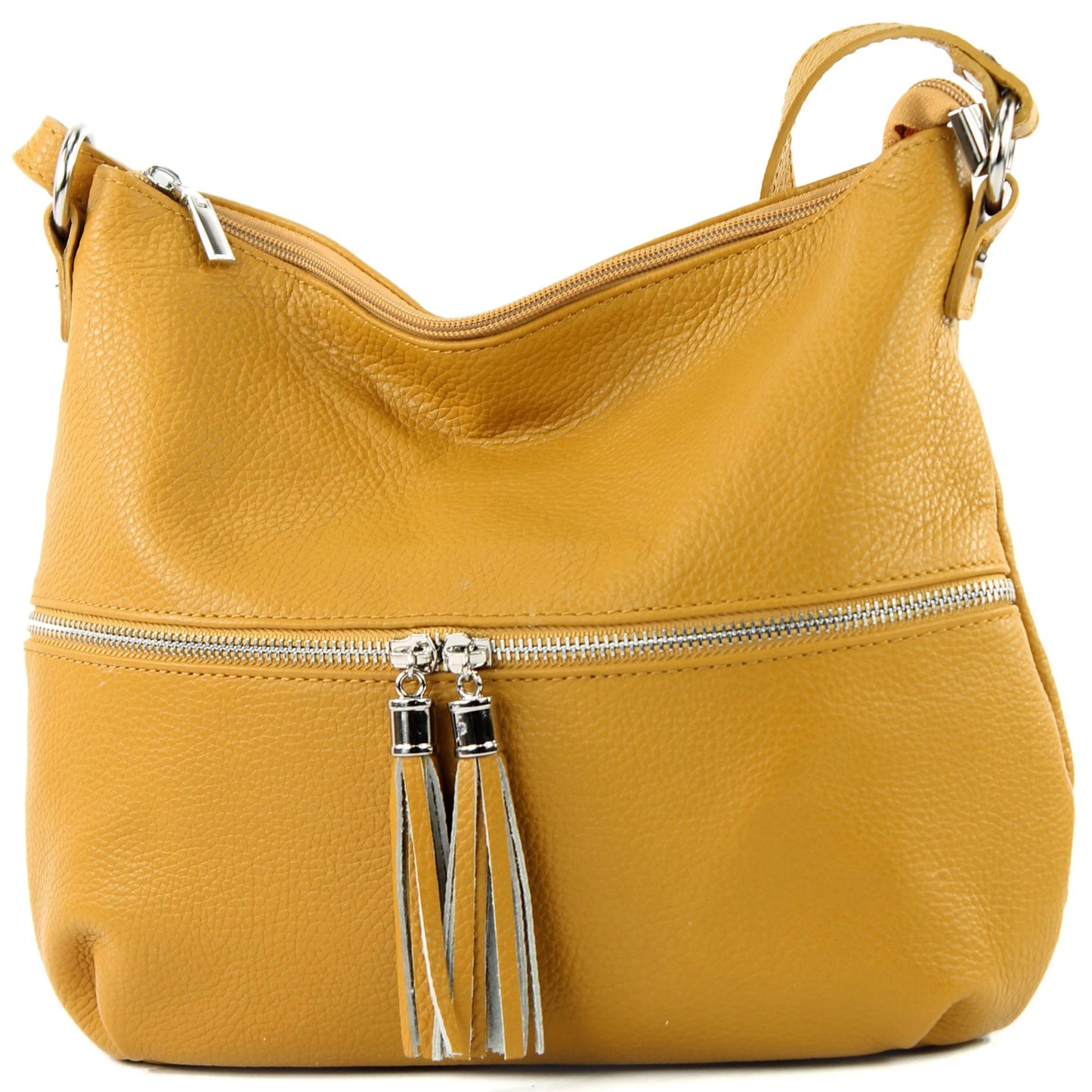 modamoda de T159 Damen Leder Umhängetasche Schultertasche Medium handmade in Italy