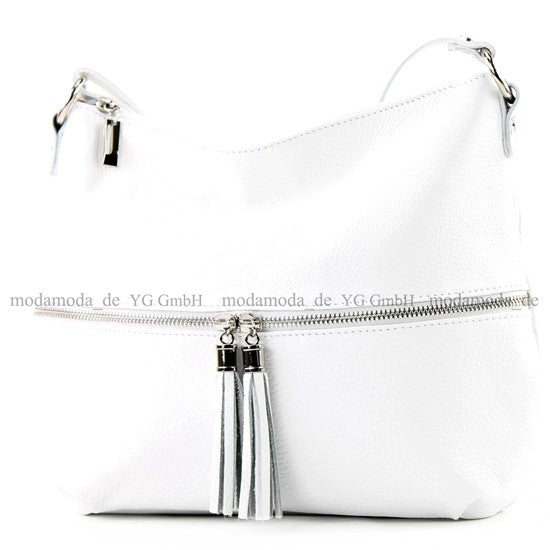 modamoda de T159 Damen Leder Umhängetasche Schultertasche Medium handmade in Italy