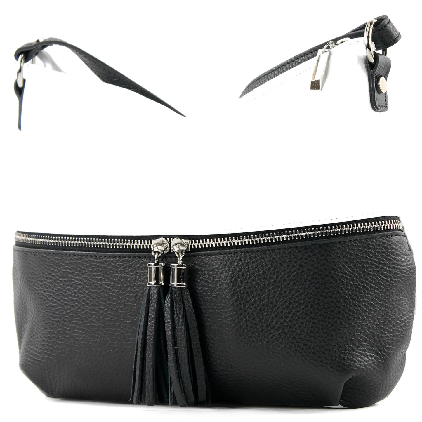 modamoda de T159 Damen Leder Umhängetasche Schultertasche Medium handmade in Italy