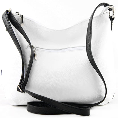 modamoda de T159 Damen Leder Umhängetasche Schultertasche Medium handmade in Italy
