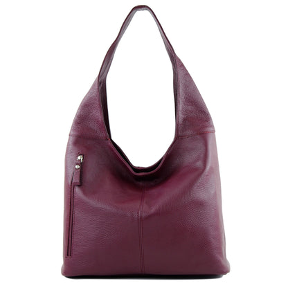 modamoda de T155 Damen Leder Shopper Schultertasche Large handmade in Italy
