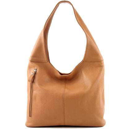 modamoda de T155 Damen Leder Shopper Schultertasche Large handmade in Italy