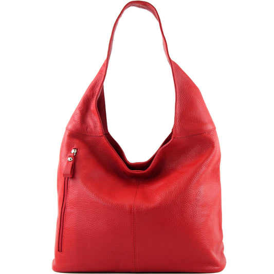 modamoda de T155 Damen Leder Shopper Schultertasche Large handmade in Italy
