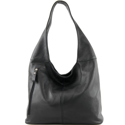 modamoda de T155 Damen Leder Shopper Schultertasche Large handmade in Italy