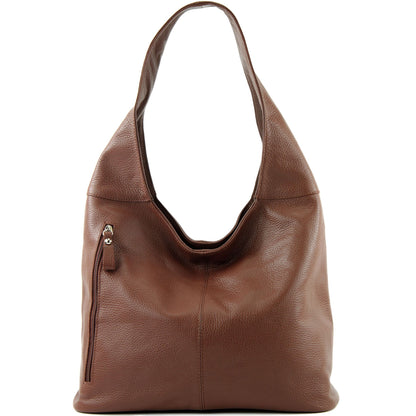 modamoda de T155 Damen Leder Shopper Schultertasche Large handmade in Italy