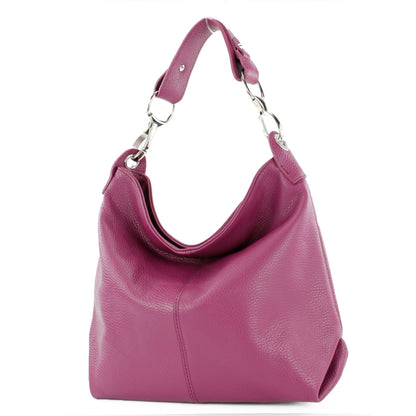 modamoda de T168 Damen Leder Schultertasche Henkeltasche Medium handmade in Italy