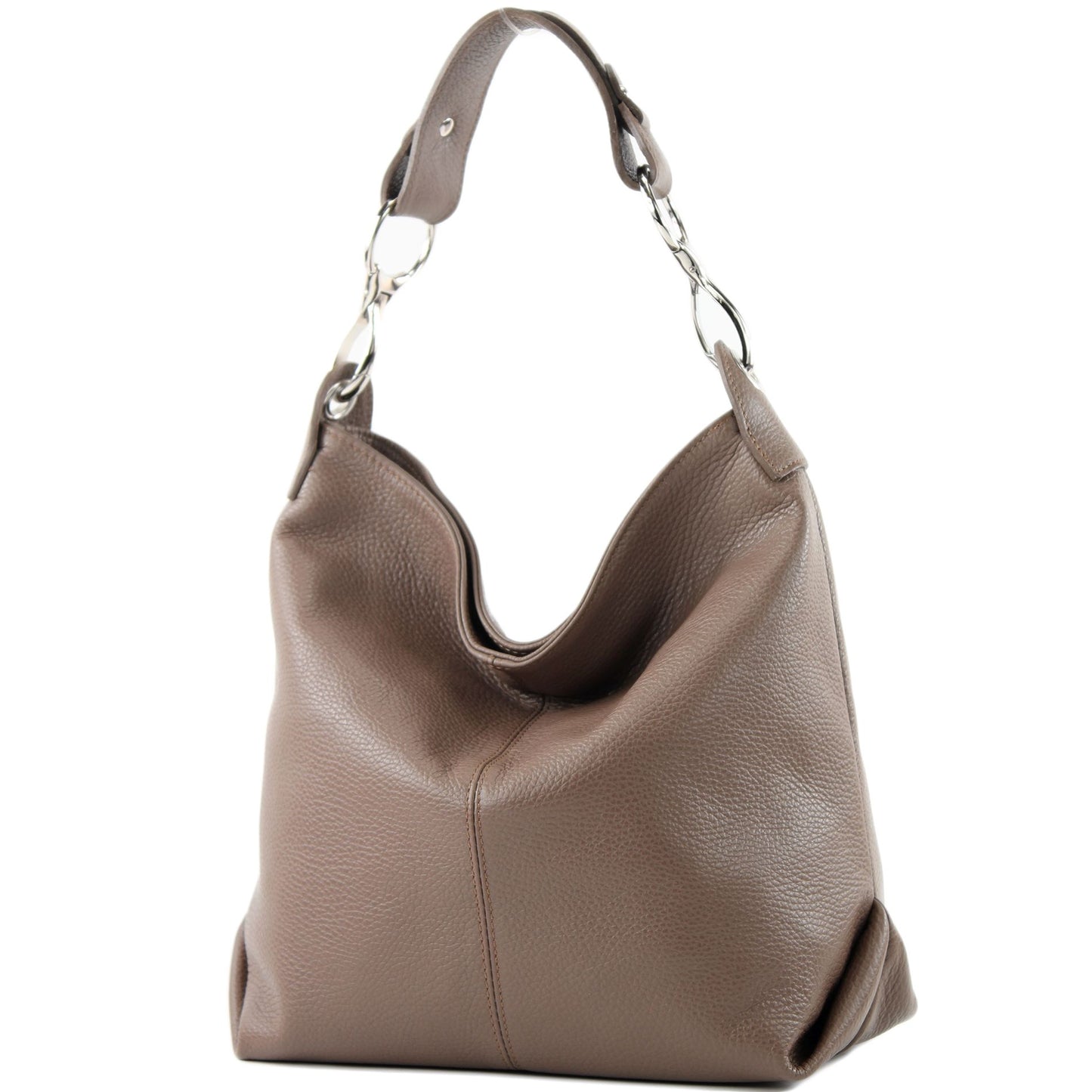 modamoda de T168 Damen Leder Schultertasche Henkeltasche Medium handmade in Italy