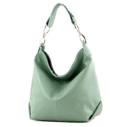 modamoda de T168 Damen Leder Schultertasche Henkeltasche Medium handmade in Italy