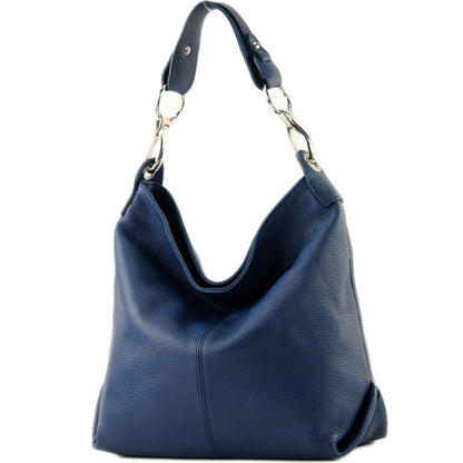 modamoda de T168 Damen Leder Schultertasche Henkeltasche Medium handmade in Italy
