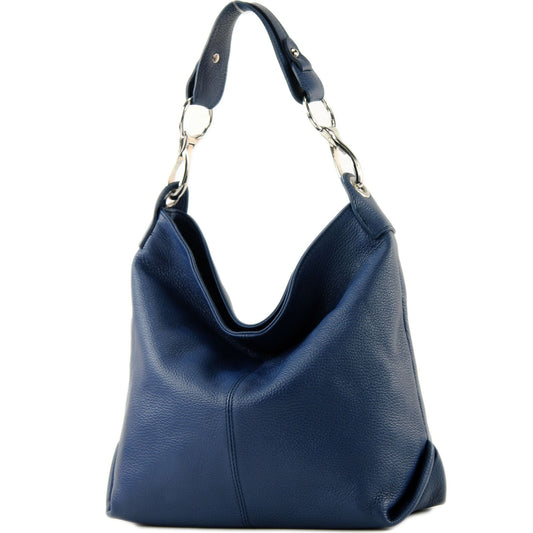 modamoda de T168 Damen Leder Schultertasche Henkeltasche Medium handmade in Italy