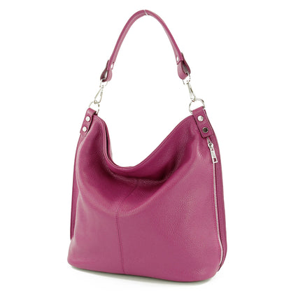 modamoda de - T177 -  ital. Damen Schultertasche aus Leder