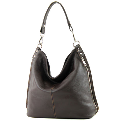 modamoda de - T177 -  ital. Damen Schultertasche aus Leder