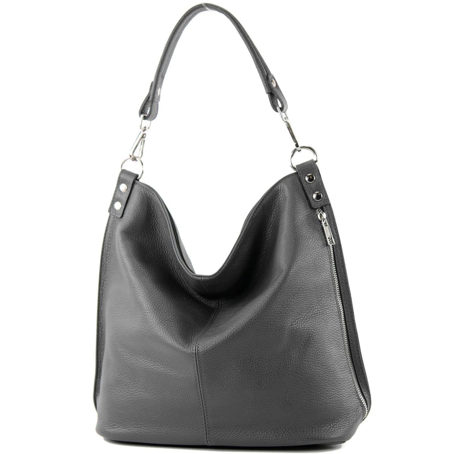 modamoda de - T177 -  ital. Damen Schultertasche aus Leder