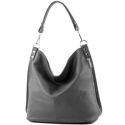 modamoda de - T177 -  ital. Damen Schultertasche aus Leder