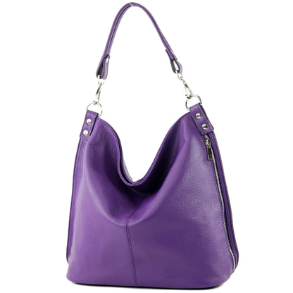 modamoda de - T177 -  ital. Damen Schultertasche aus Leder