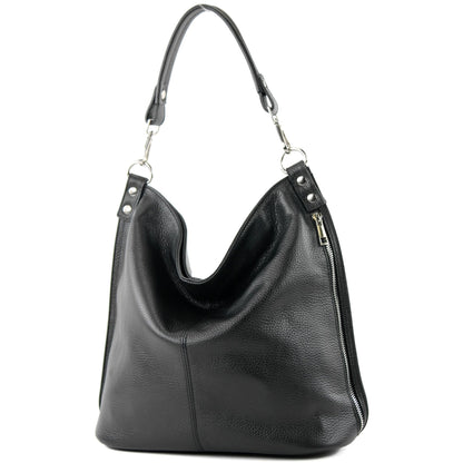 modamoda de - T177 -  ital. Damen Schultertasche aus Leder
