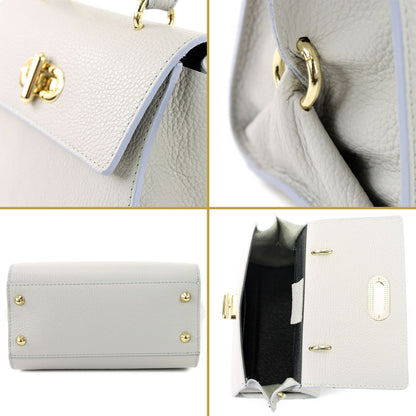 modamoda de - T182 - ital. Damen Henkeltasche Klein Leder