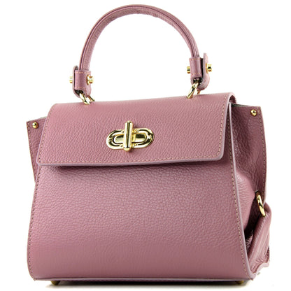 modamoda de - T182 - ital. Damen Henkeltasche Klein Leder