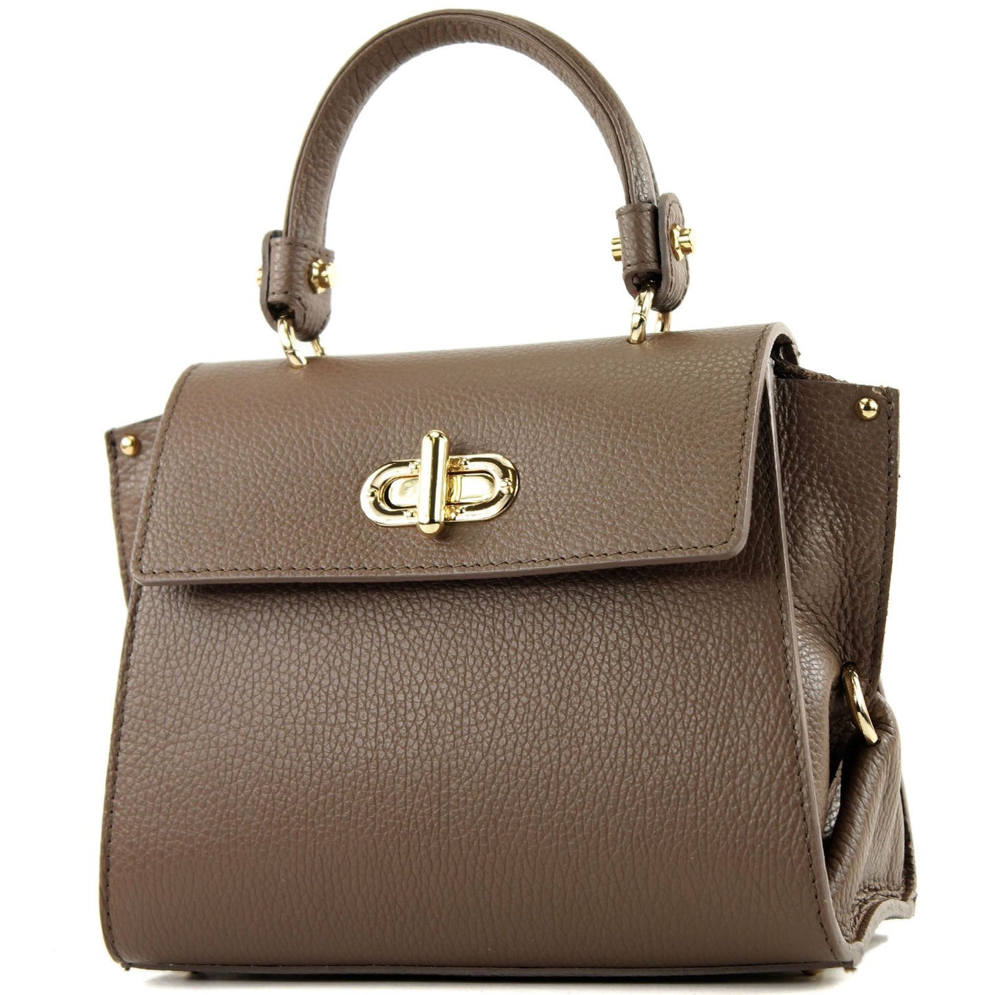 modamoda de - T182 - ital. Damen Henkeltasche Klein Leder